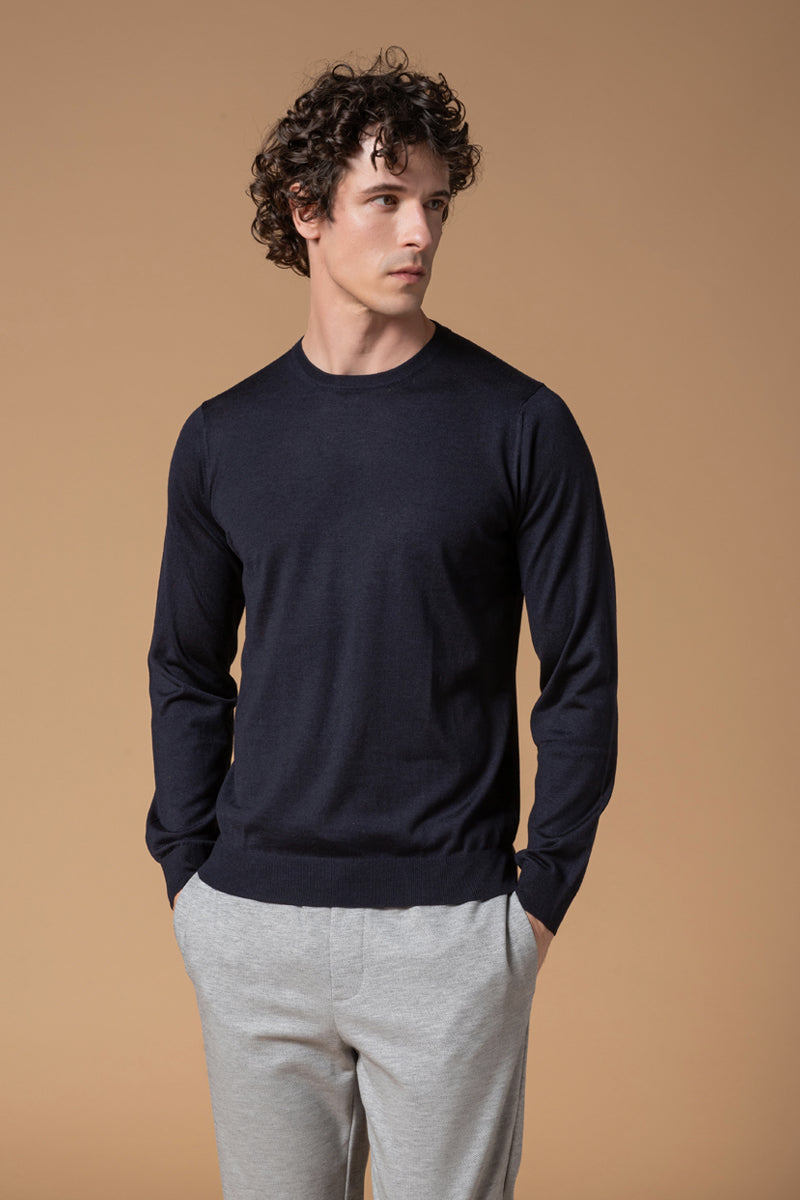 Girocollo "365" Lana Seta Cashmere