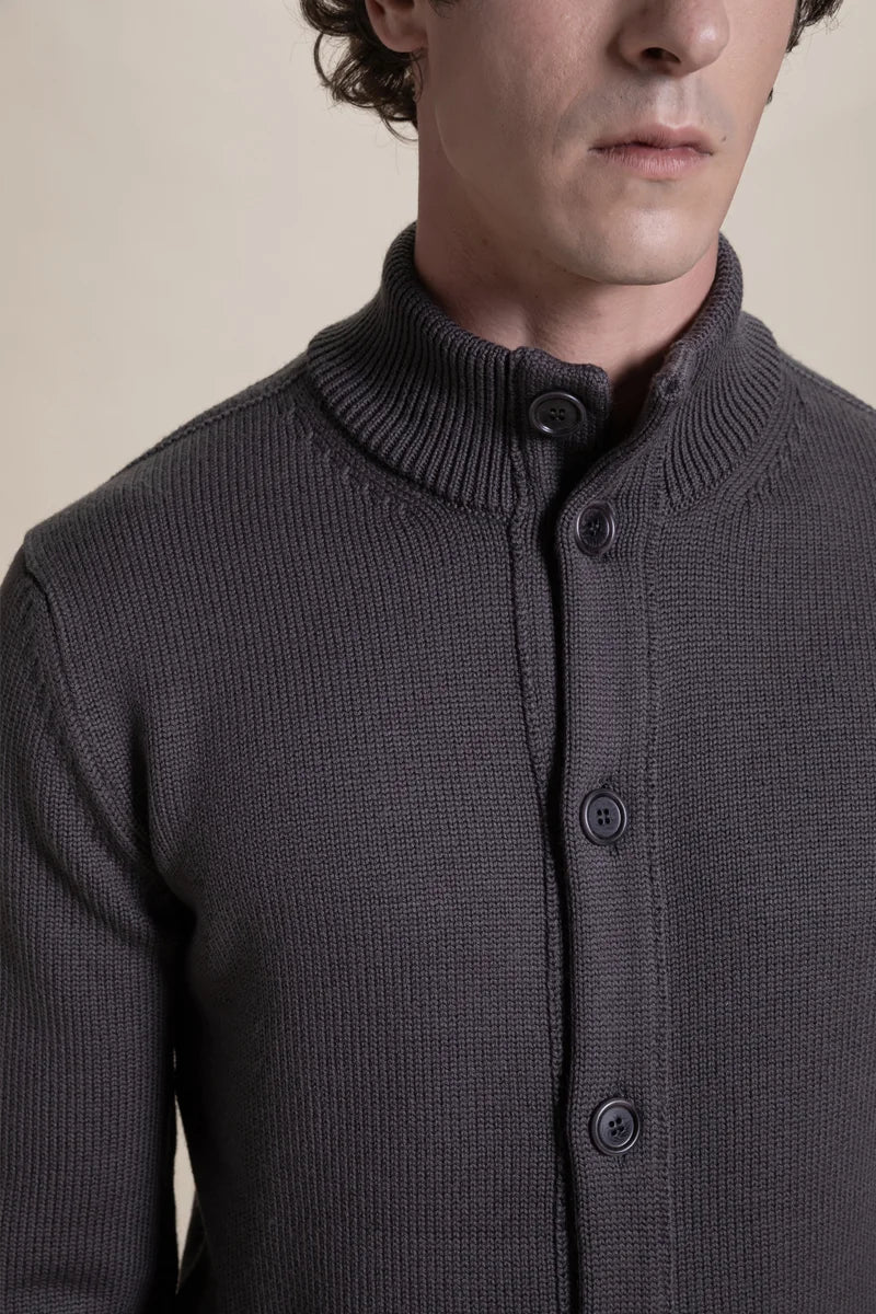 Cardigan con bottoni 100% Merino