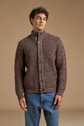 Cardigan con bottoni mouliné