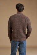 Cardigan con bottoni mouliné
