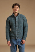 Cardigan con bottoni mouliné