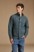 Cardigan con bottoni mouliné