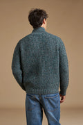 Cardigan con bottoni mouliné