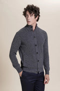 Cardigan con bottoni mouliné