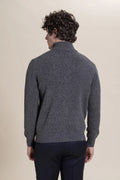 Cardigan con bottoni mouliné