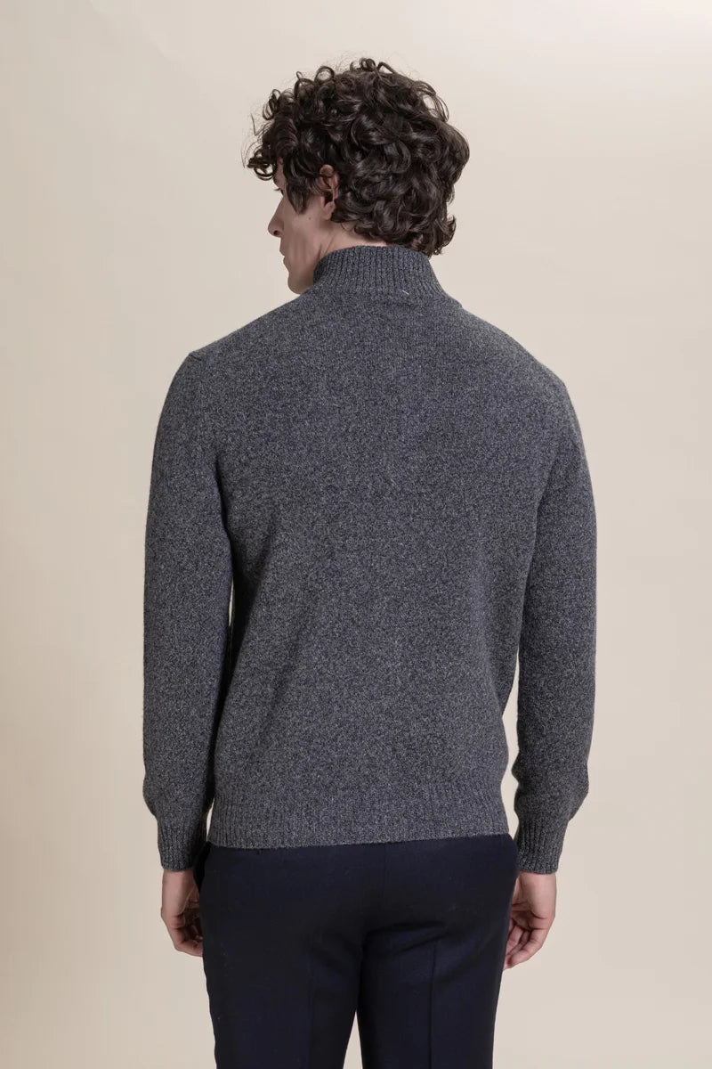 Cardigan con bottoni mouliné