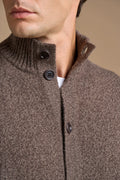 Cardigan con bottoni mouliné