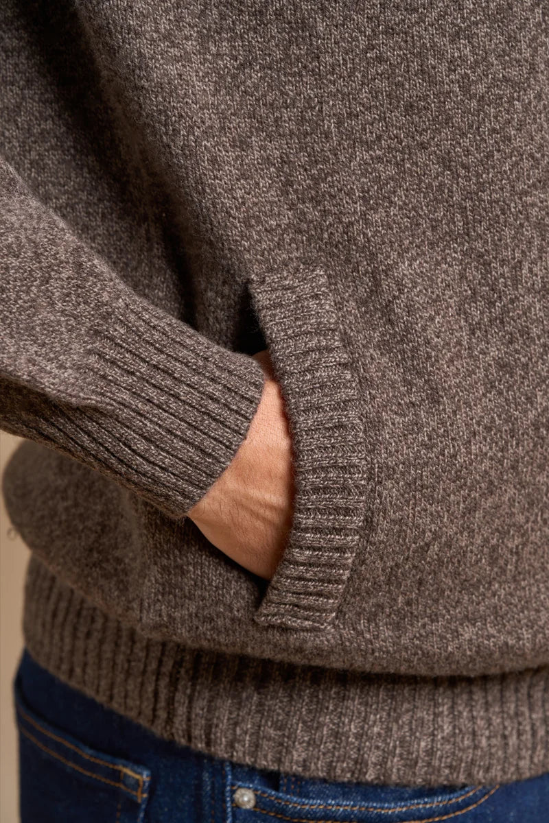 Cardigan con bottoni mouliné