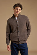 Cardigan con bottoni mouliné