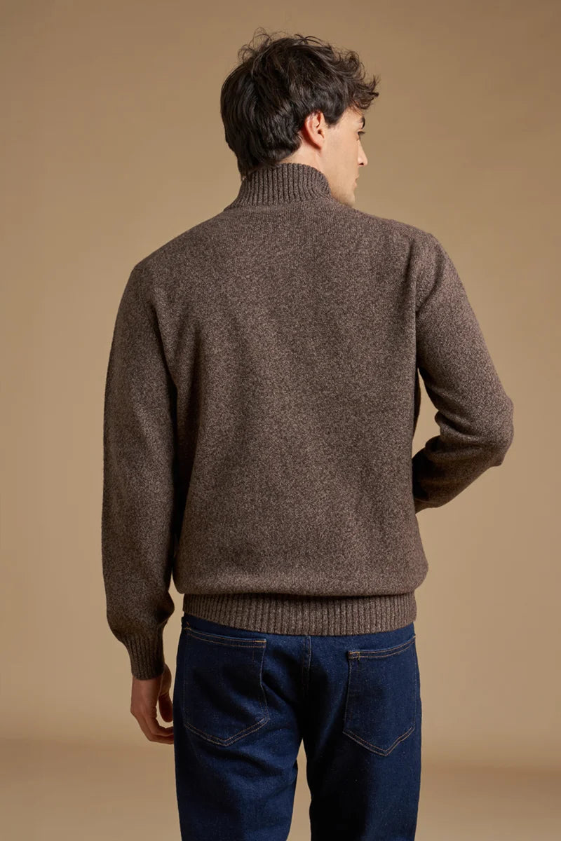 Cardigan con bottoni mouliné