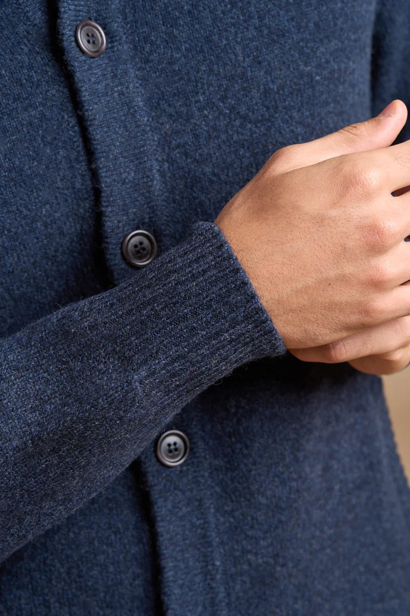 Cardigan con bottoni mouliné