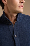 Cardigan con bottoni mouliné