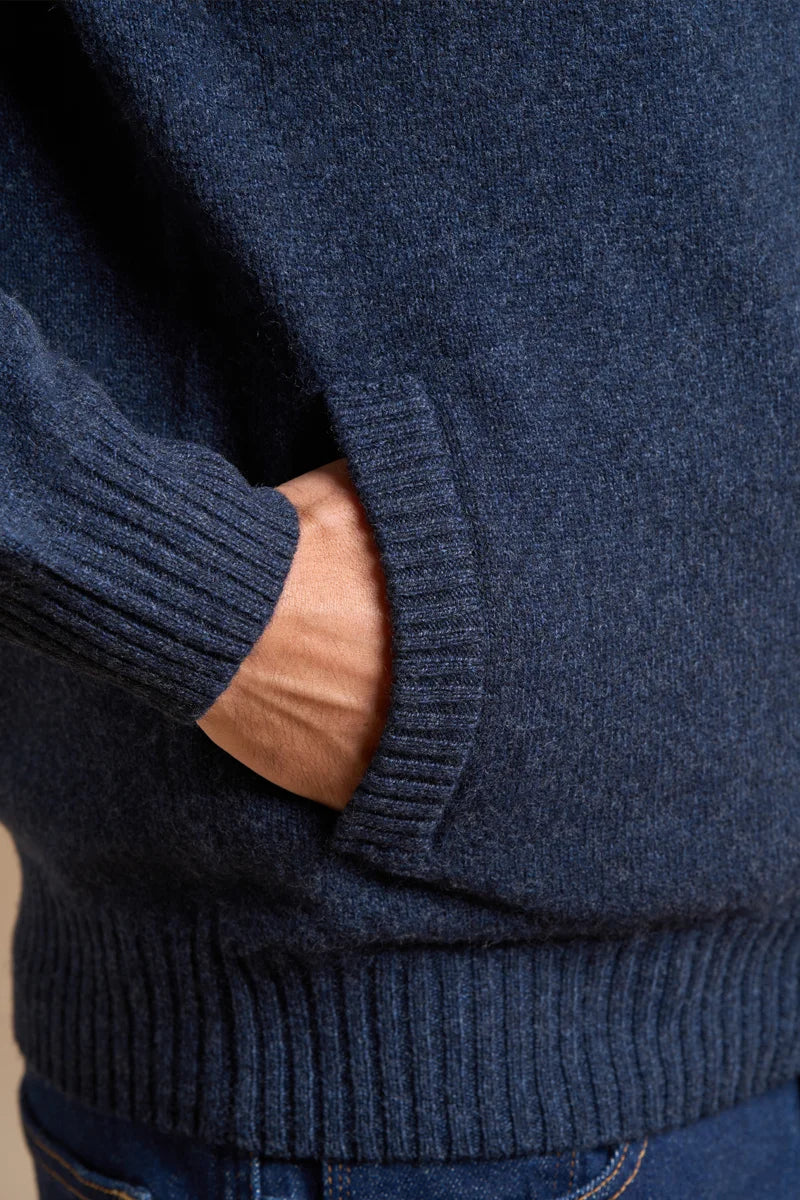 Cardigan con bottoni mouliné