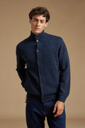 Cardigan con bottoni mouliné