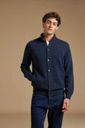 Cardigan con bottoni mouliné