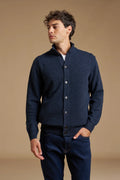 Cardigan con bottoni mouliné