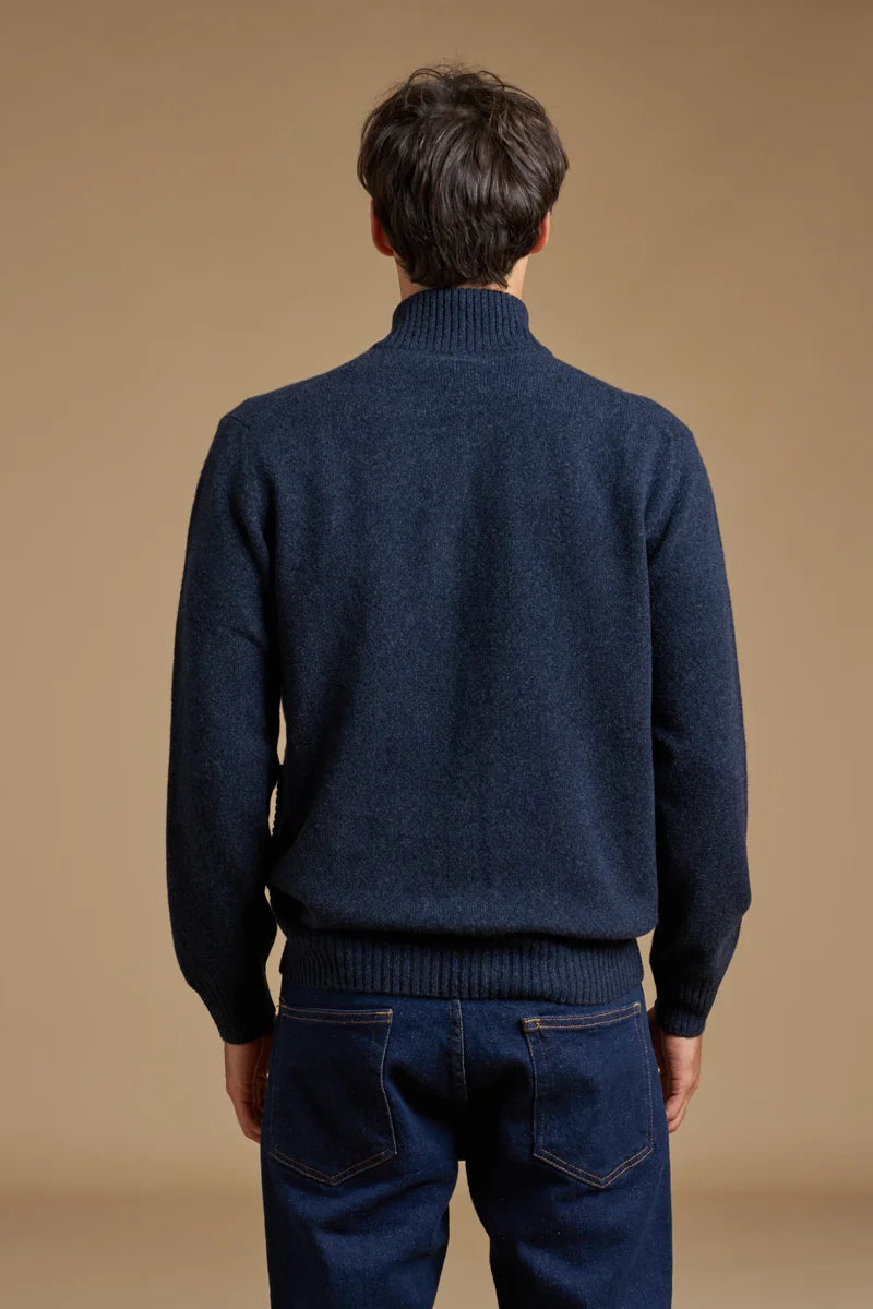 Cardigan con bottoni mouliné