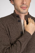 Cardigan con bottoni mouliné