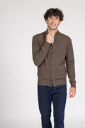 Cardigan con bottoni mouliné