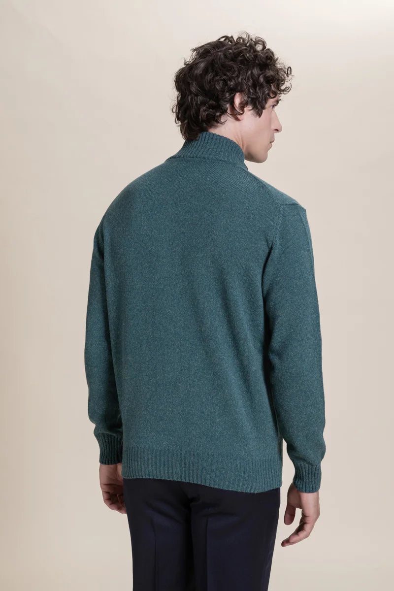 Cardigan con bottoni mouliné