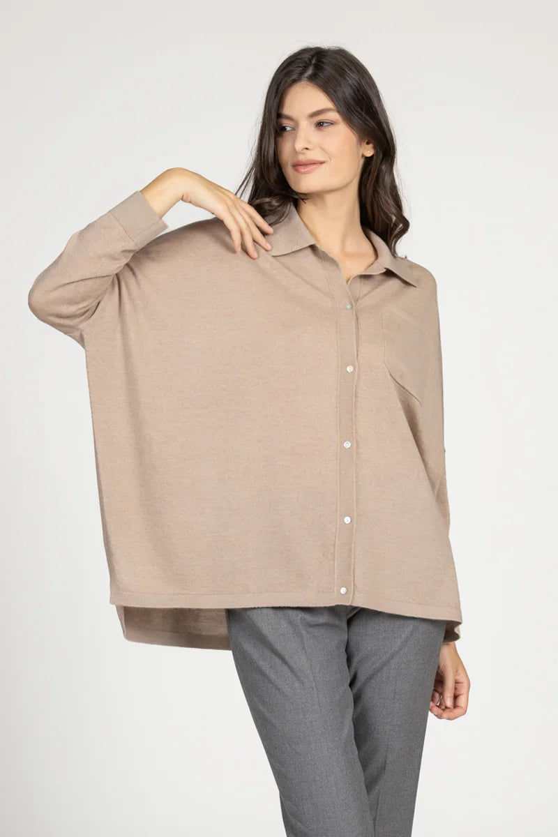 Camicia over 100% Merino