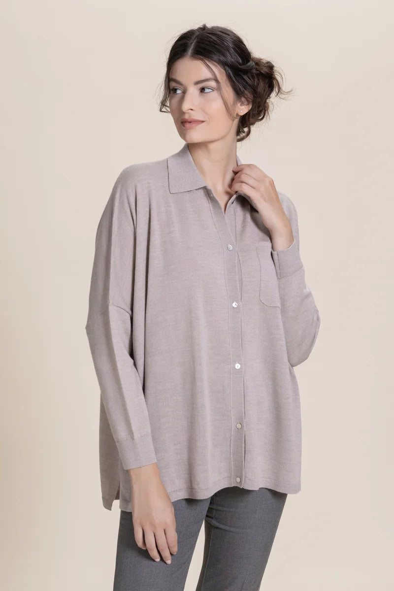 Camicia over 100% Merino
