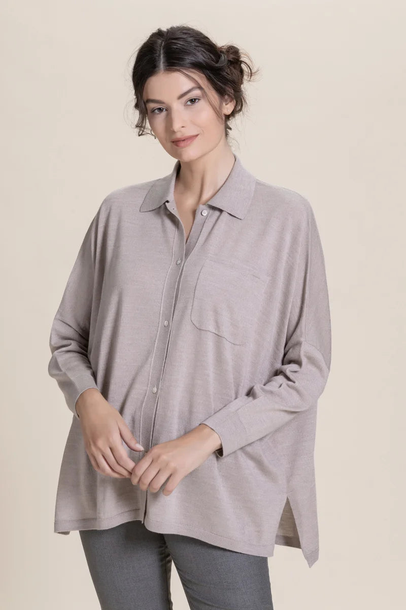Camicia over 100% Merino