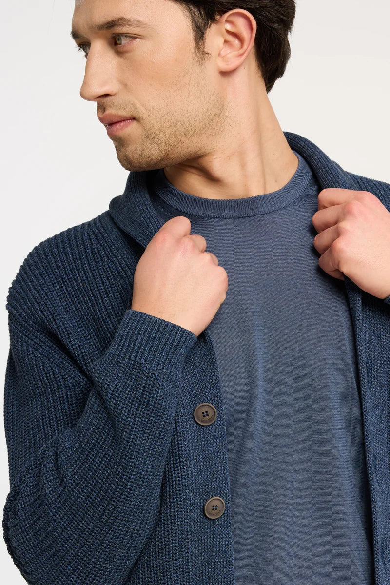 Cardigan sciallato "Luxury Denim"