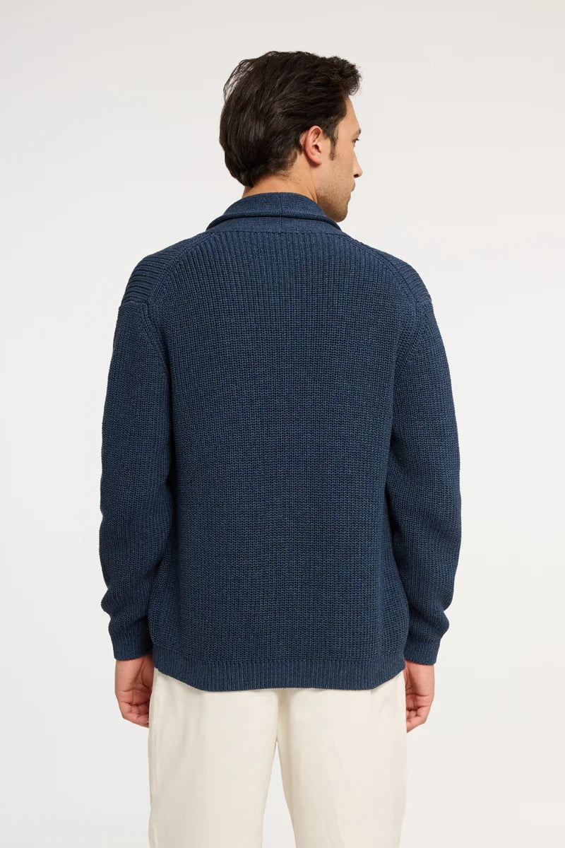 Cardigan sciallato "Luxury Denim"