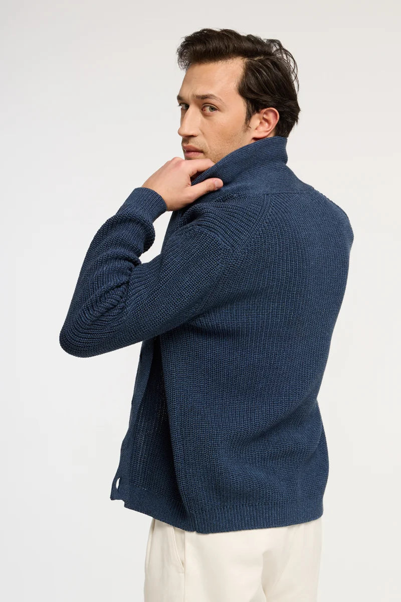 Cardigan sciallato "Luxury Denim"