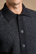 Cardigan con colletto a camicia