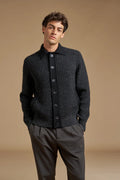 Cardigan con colletto a camicia