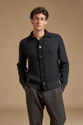 Cardigan con colletto a camicia