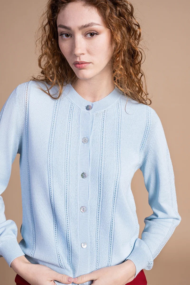 Cardigan in Cotone e viscosa