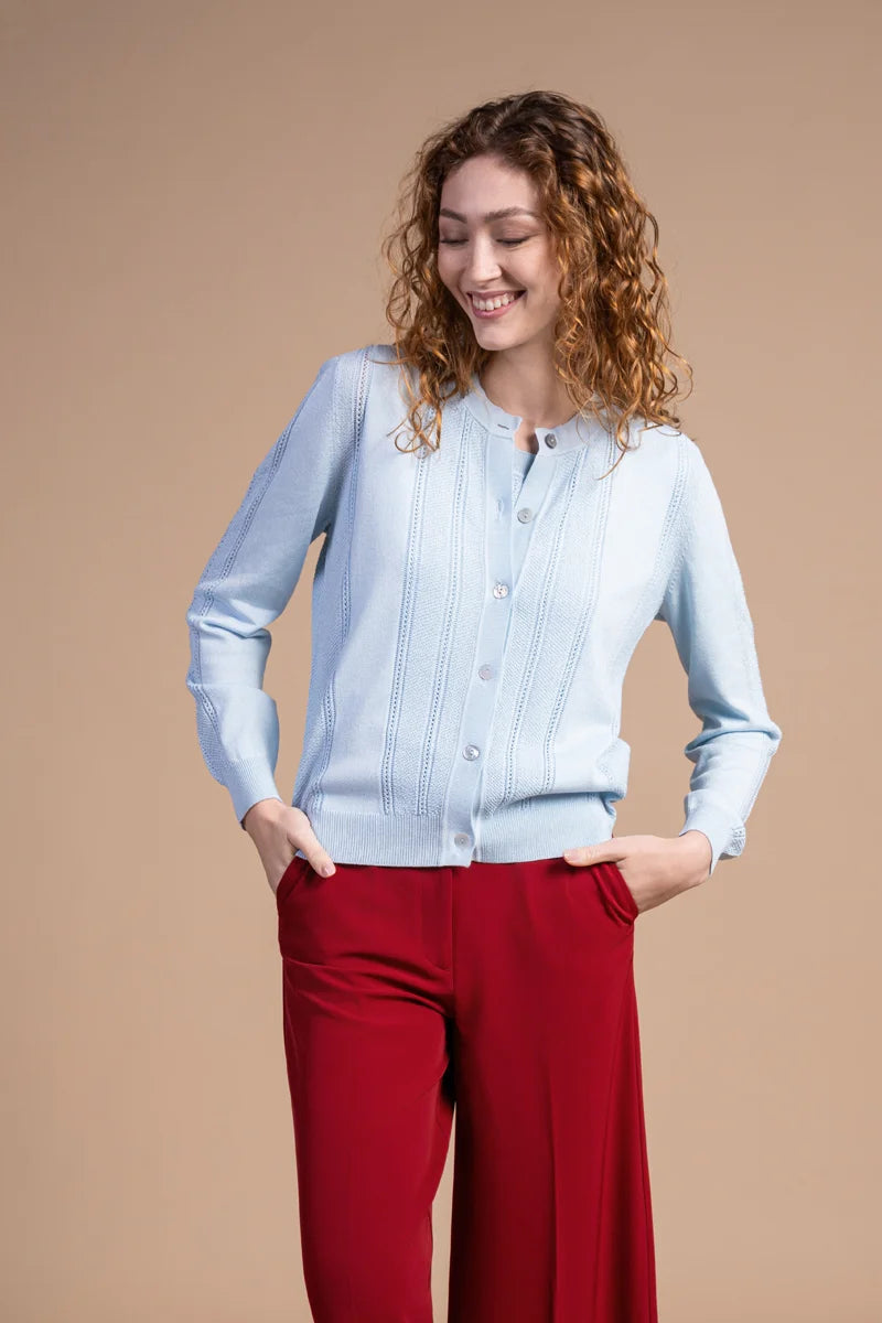Cardigan in Cotone e viscosa