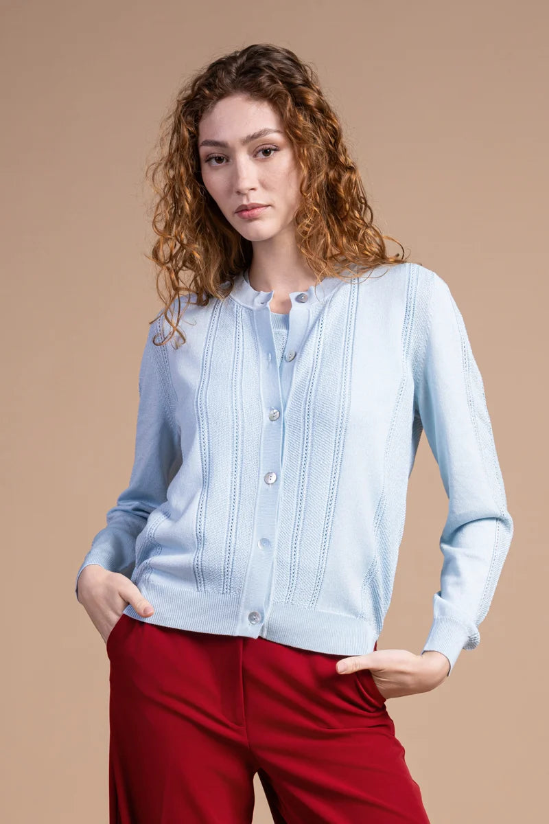 Cardigan in Cotone e viscosa