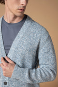 Cardigan mouliné Cotone Seta