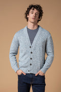 Cardigan mouliné Cotone Seta