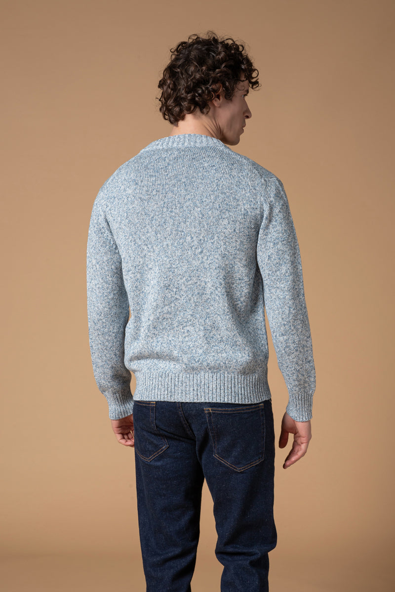 Cardigan mouliné Cotone Seta