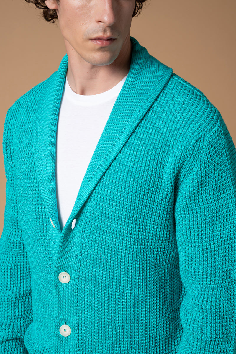 Cardigan punto perlato 100% Cotone