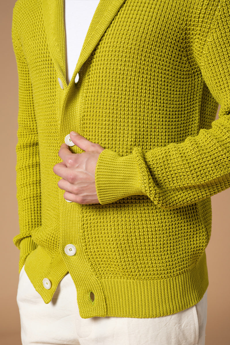 Cardigan punto perlato 100% Cotone