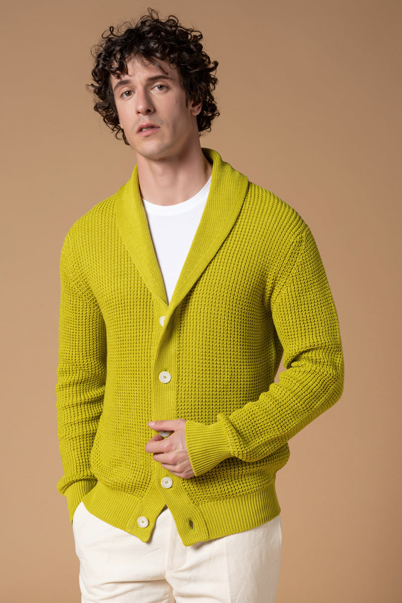 Cardigan punto perlato 100% Cotone