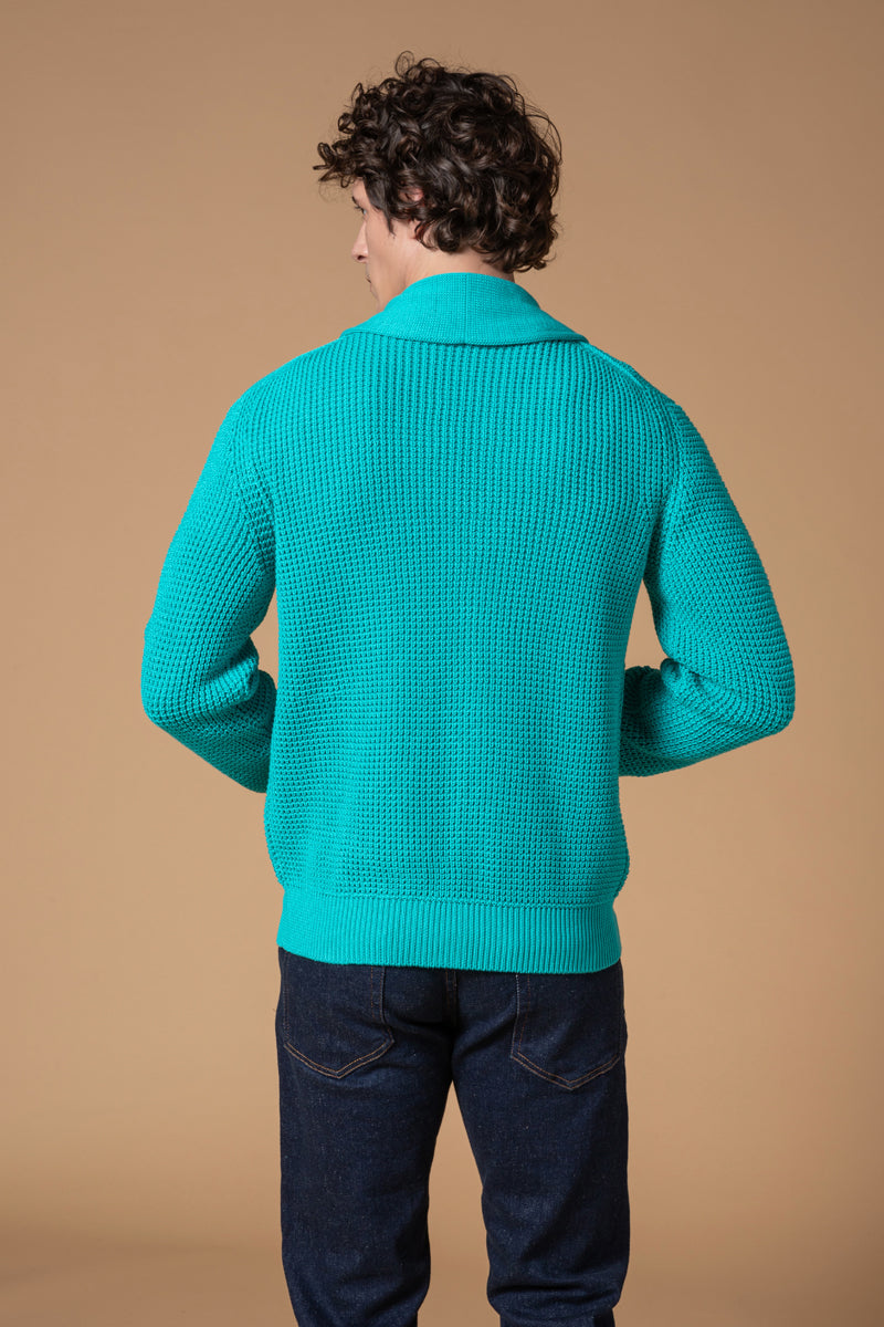 Cardigan punto perlato 100% Cotone