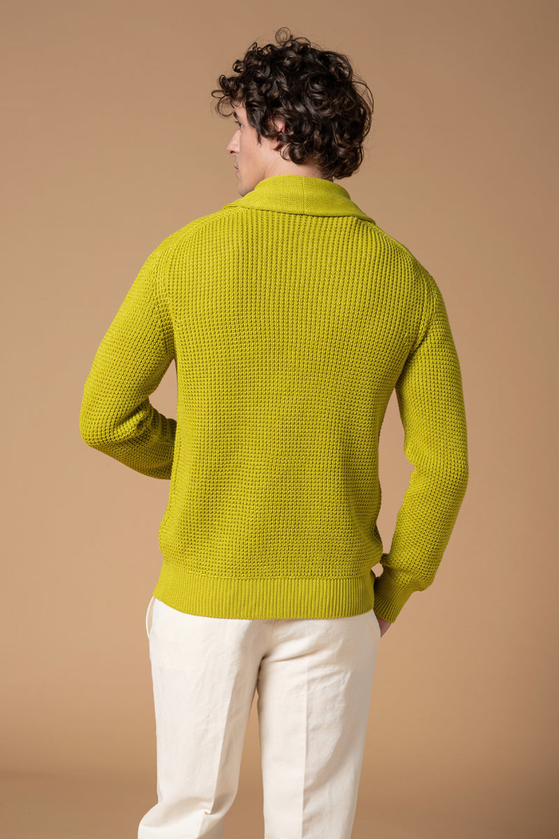 Cardigan punto perlato 100% Cotone
