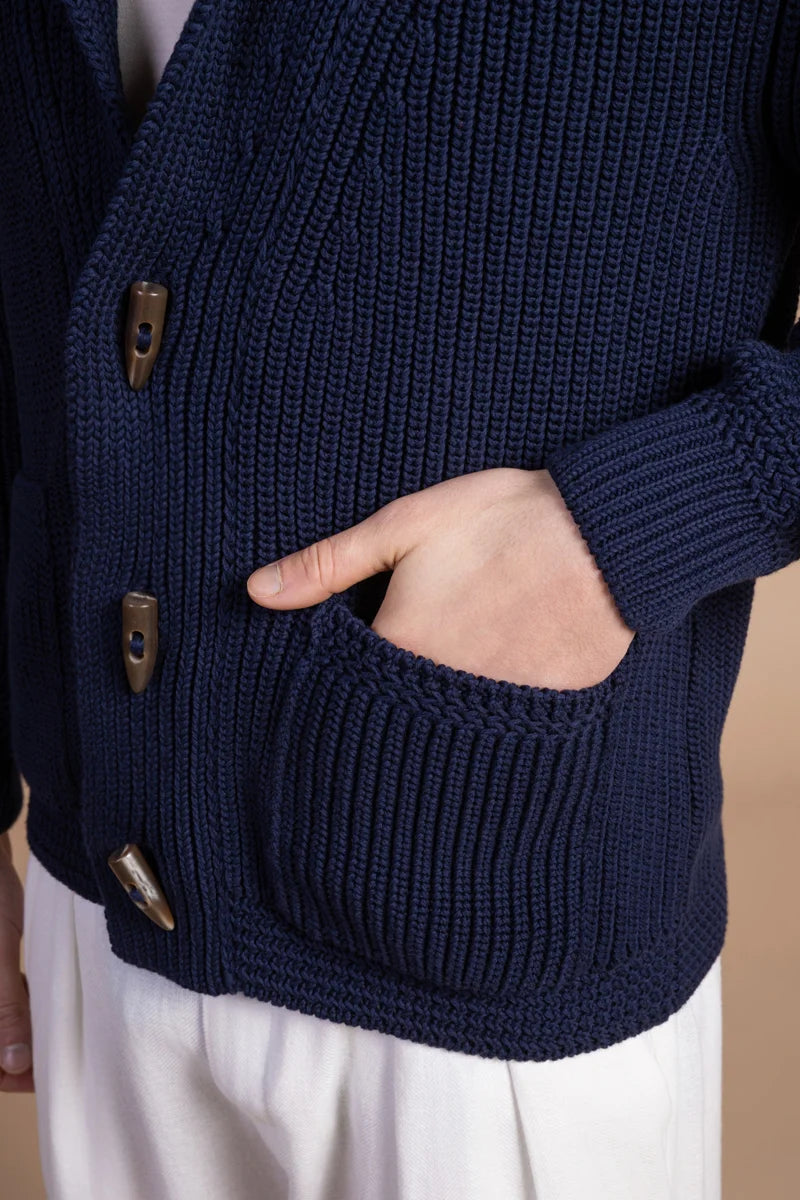 Cardigan collo sciallato