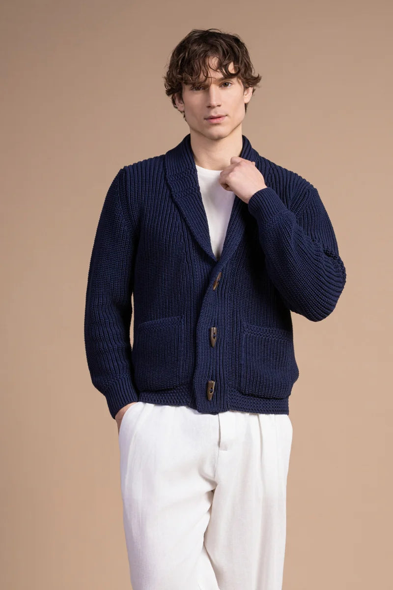 Cardigan collo sciallato