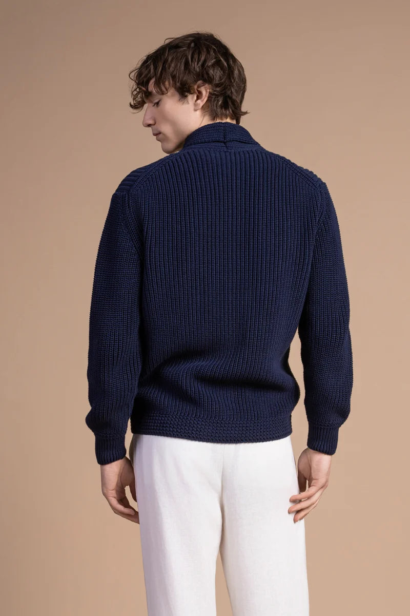 Cardigan collo sciallato
