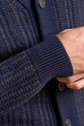 Cardigan sciallato moulinè 100% Lana