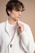 Cardigan collo sciallato