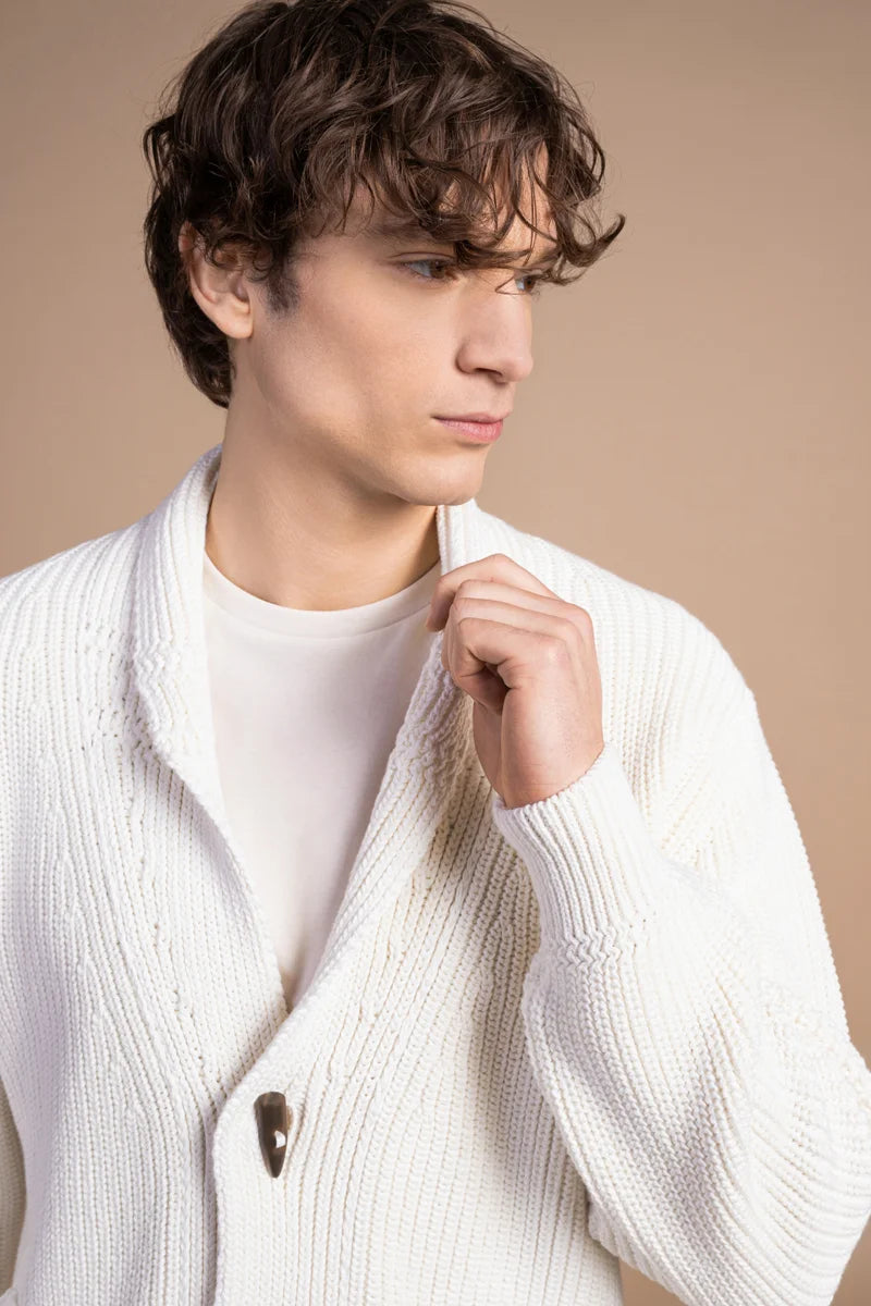 Cardigan collo sciallato